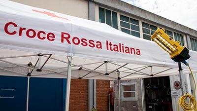 PELLI SUPPORTS THE ITALIAN RED  CROSS WITH TOWER LIGHT  DONATION